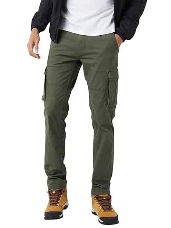 Wildcraft Mens Mid Rise Stylish Cotton Cargo Pant | 7 Pocket (XXL, Lt ...