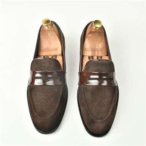 Suede Slip ons with Saddle - Brown – Lozano