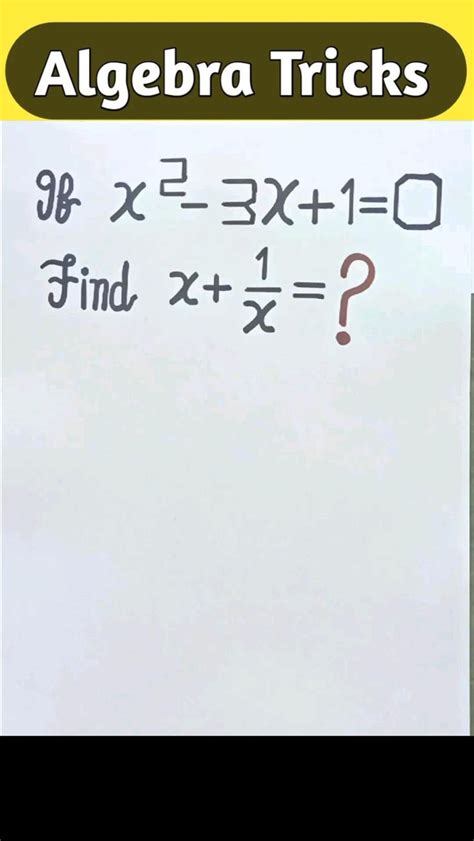 Image result for Algebra Tricks