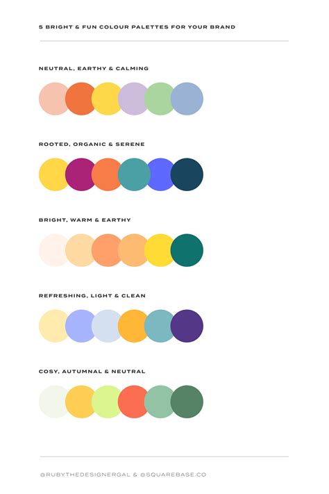 Five Vibrant and Bright Colour Palettes for your Brand or Squarespace Website | Color palette ...