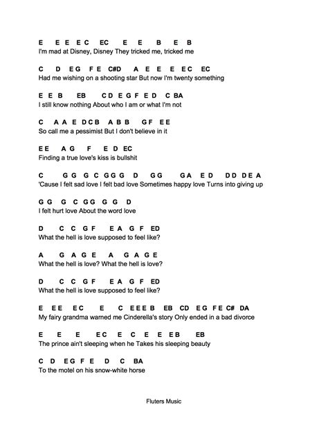 Flute Sheet Music Disney at Nora Weeks blog