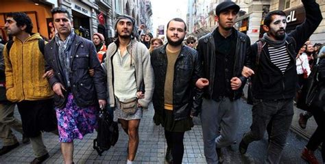 Men protest in miniskirts | Femina.in