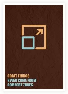 Great Things Never Came From Comfort Zones Business Quotes Paper Print ...