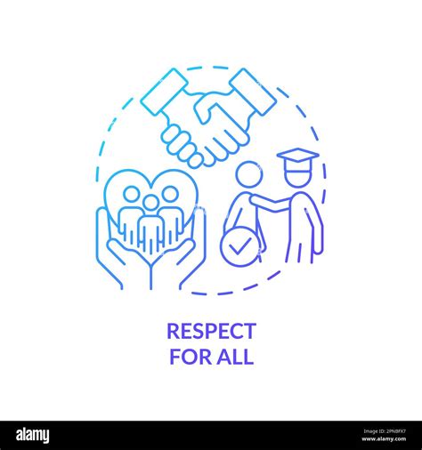 Respect for all blue gradient concept icon Stock Vector Image & Art - Alamy