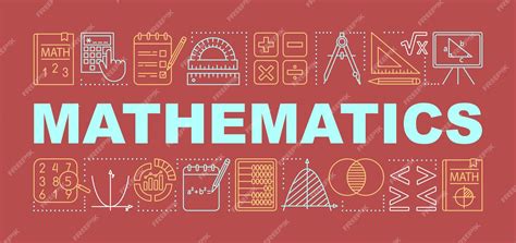 Mathematics word concepts banner. presentation, website. isolated ...