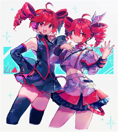 kasane teto and kasane teto (utau and 1 more) drawn by fuji_den_fujiko ...