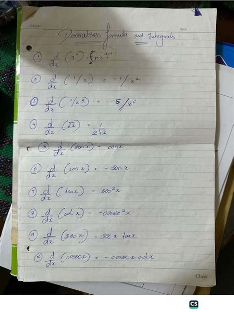 Image result for Maths Formulas Class 12