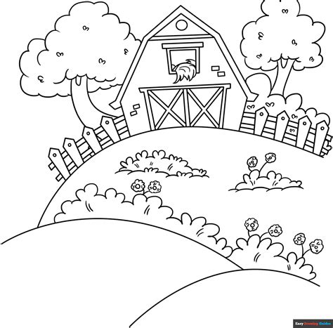 Farm Background Coloring Pages [2025]