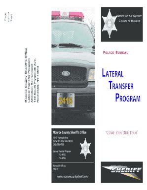 Monroe County Sheriff Ny Lateral Transfer Form - Fill and Sign ...