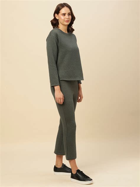 Buy Now Chemistry Quilted Jersey Sweatshirt & Slim Peg Pant Co - Ord Set