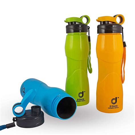 D'Duce Water Bottle with Inner Steel and Outer Plastic, 500 ml Pack of ...
