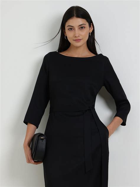 Buy Black Sheath Dress Online | FableStreet