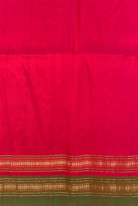 Forest Green Pure Coimbatore Silk Saree, With Unstiched Blouse ...