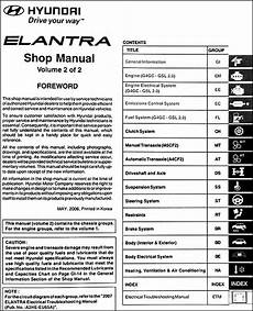 Hyundai Elantra Service Manual by 2007 Hyundai Elantra Repair Shop Manual 2 Volume Set Original Hyundai Elantra Service Manual