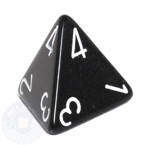 Opaque Black 4-Sided Dice (d4) For Sale | Dice Game Depot