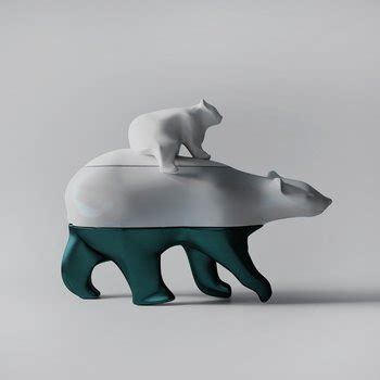 北极熊雕塑装饰摆件- 建E网3D模型下载网