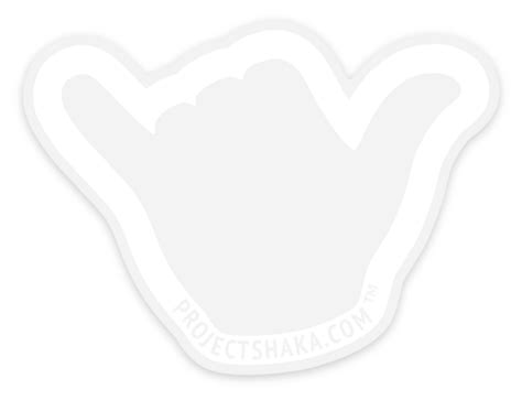 Clear Shaka Sticker 3"x2" by Steve Sue | Clear stickers | Sticker Mule ...
