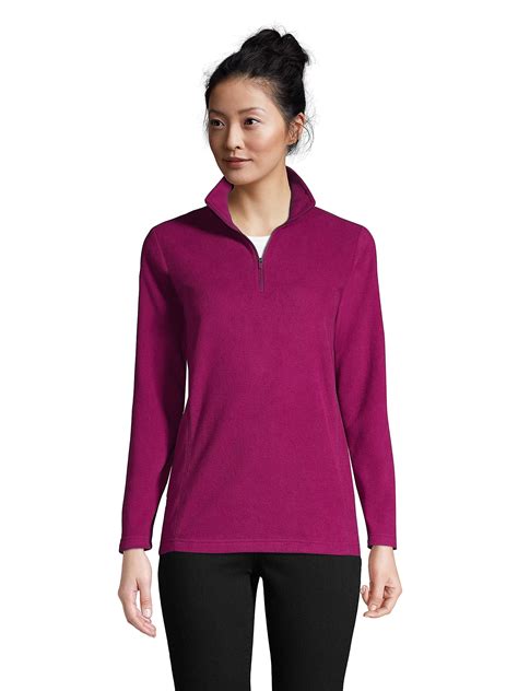Lands' End Women's Petite Fleece Quarter Zip Pullover - Walmart.com