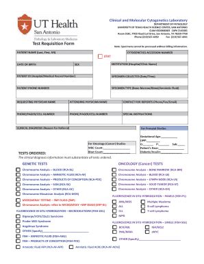UT Health San Antonio Clinical And Molecular Cytogenetics Laboratory ...