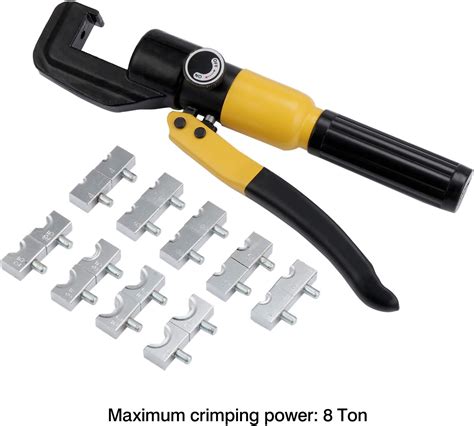 WiMas 8T Hydraulic Crimper with 9 Pairs of Dies for India | Ubuy