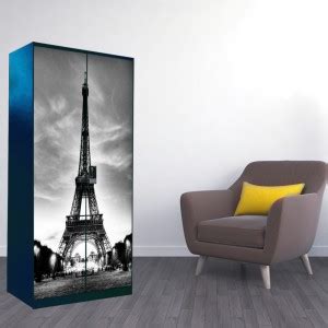 WallWear 213 cm GreyscaleTowerAlmirah Self Adhesive Sticker Price in ...