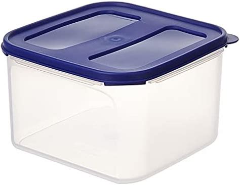 Buy Amazon Brand - Solimo Round Plastic Container, 2.2 litres, Blue ...