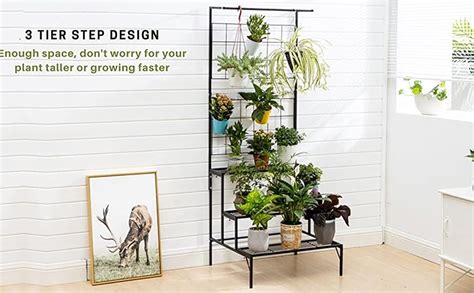 ecofynd Bloom Plant Stand for Balcony, Metal Planter Stand for Living ...