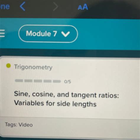 I need help with my ALEKS Trigonometry Topic "Sine, Cosine, and tangent ...