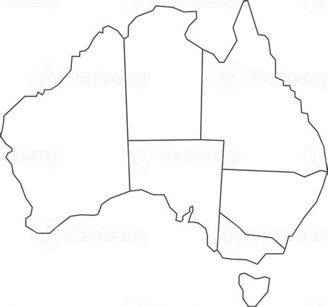 Line Map Australia