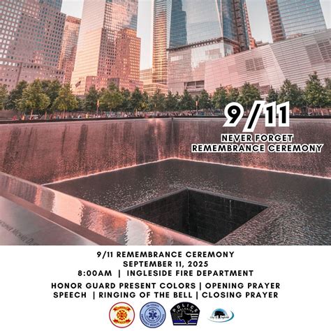 9/11 Remembrance Ceremony - Ingleside Fire Department, 2425 8th St ...