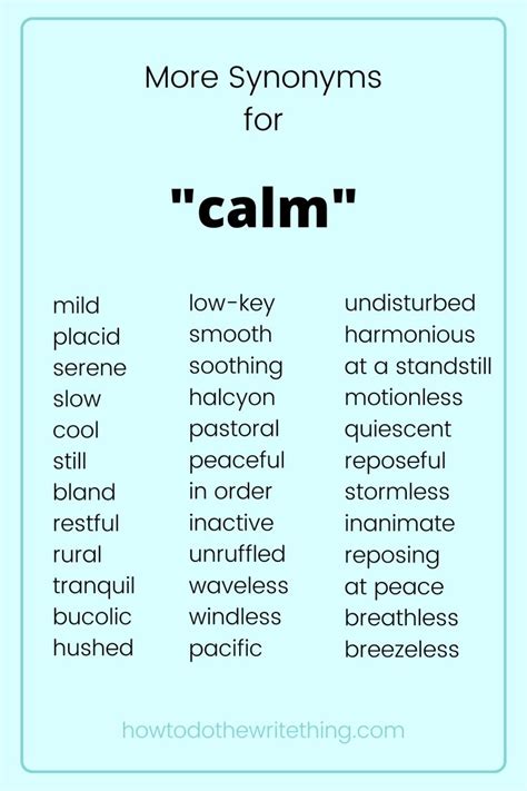 Calm Definition Synonyms at Makayla Sleath blog