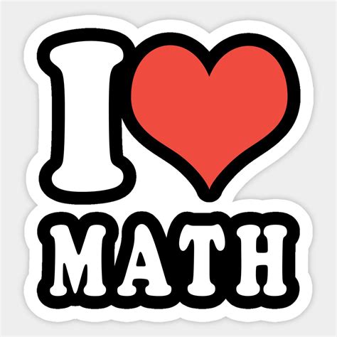 I Love Math Sticker