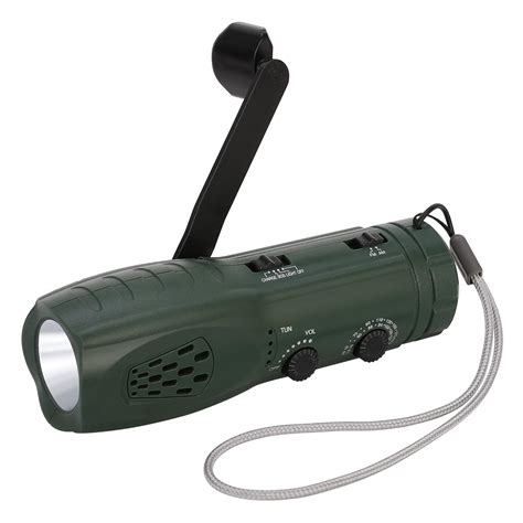 MOLEBIT Hand Crank Flashlight with Emergency Radio LED Torch Phone ...