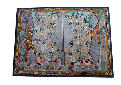 Buy Handpainted Indian Art Madhubani Painting On Handmade Paper ...