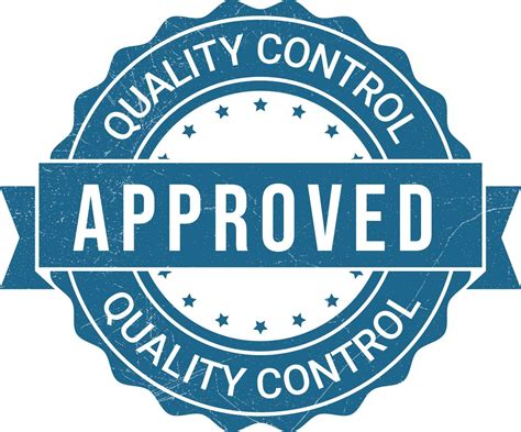 Quality Control Approved Stamp, Badge, Icon, Seal, Emblem, Quality Assurance Label, Quality ...