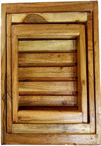 vince handicrafts Acacia wooden stripped Serving tray Tray Price in ...