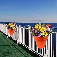Go Hooked Hanging Flower Pots/Railing Planter for Plant Set of 5 ...