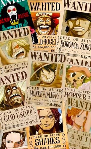 One Piece 10 Wanted Posters | Luffy Bounty (400 GSM) Post Wano Arc ...
