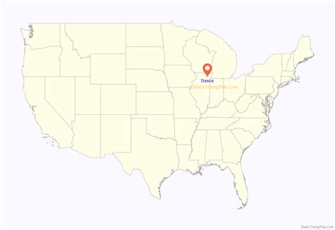 Map of Itasca village, Illinois - Thong Thai Real