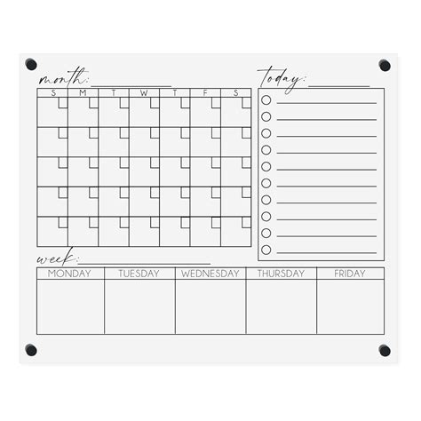New Years Resolution Dry Erase Acrylic Calendar for | Ubuy India