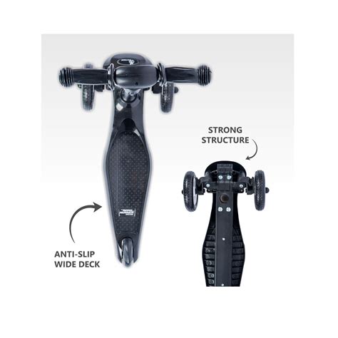 R for Rabbit Road Runner Junior Scooter for Kids Black - Cureka