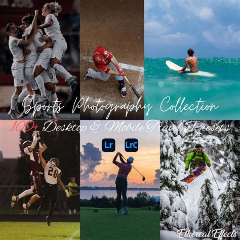 100+ Sports Presets Lightroom Mobile & Desktop Athlete Action Game Day ...