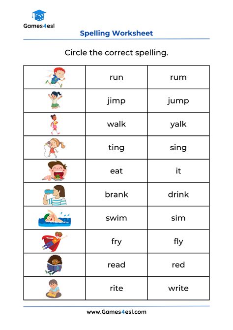 Grade 1 Spelling Worksheets Printable - Worksheets HQ