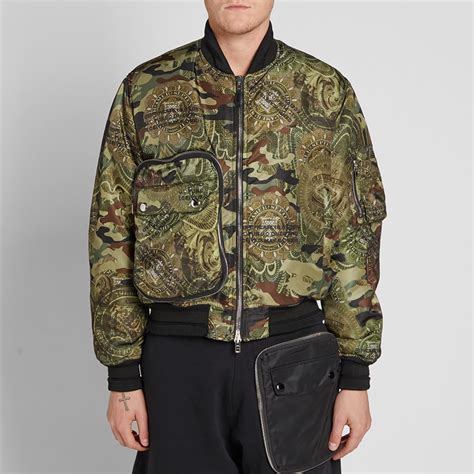 Givenchy Dollar Camo Bomber Jacket Camo | END. (AR)