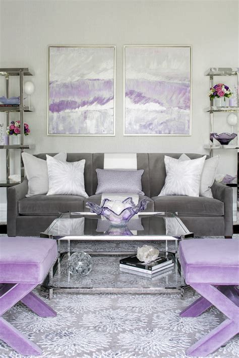 Purple And Grey Living Room Decorating Ideas | Shelly Lighting