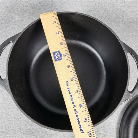 VIVO Villeroy & Boch Group Black Cast Iron Casserole Dutch Pot 4.5 Qt 4 ...
