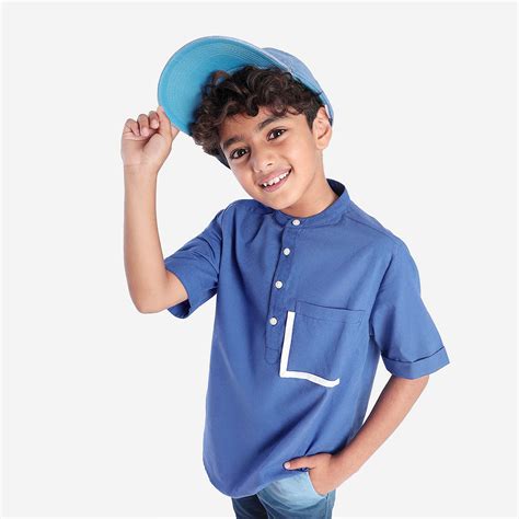 Boys Blue Half Sleeve Shirt – BONKIDS