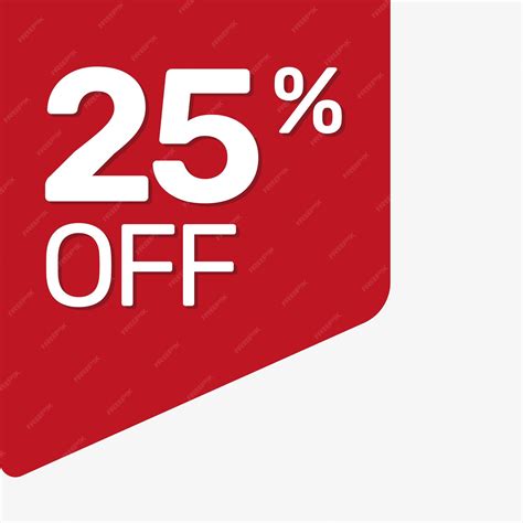 Premium Vector | Corner red tag 25 percent off flat vector