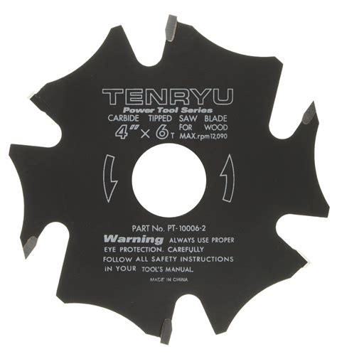Tenryu PT-10006-2 4" Carbide Tipped Saw Blade (6 Tooth ATAFR Grind ...