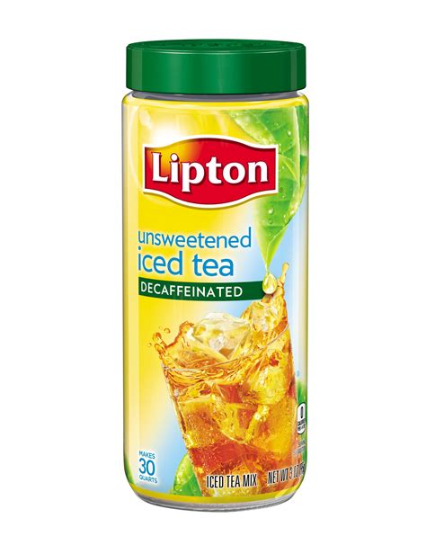 Amazon.com : Lipton Decaffeinated and Unsweetened Iced Tea Mix, 3 Ounce ...